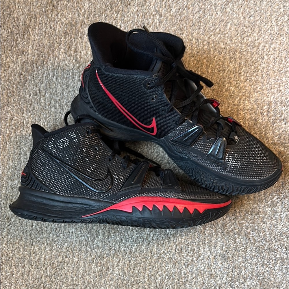 Nike Kyrie 7 “Bred” University Red High-Top Sneakers -M8.5